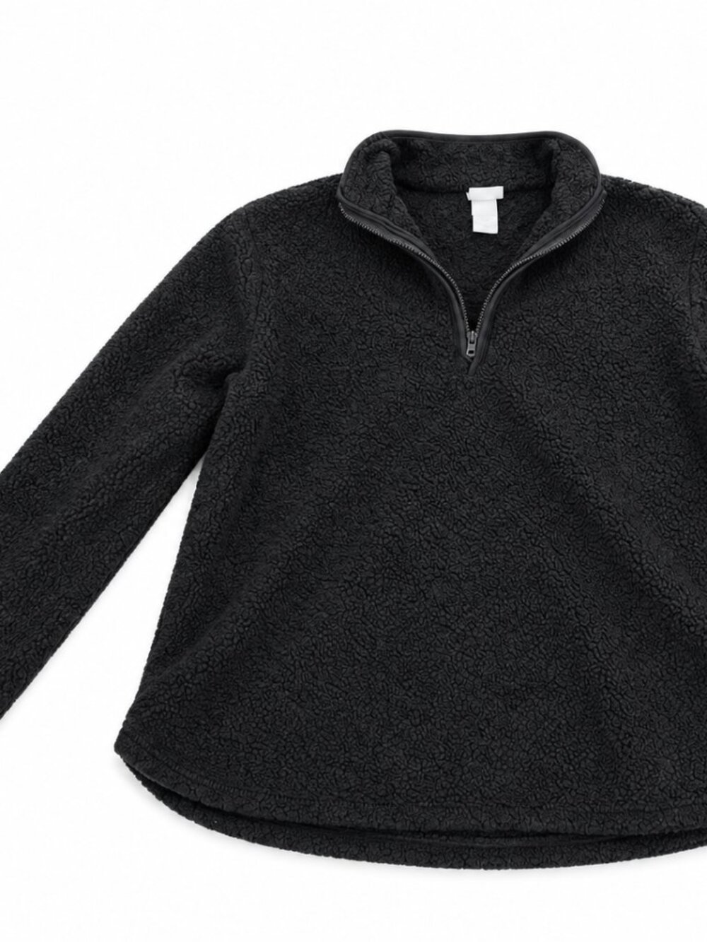 Womens H&M | Charcoal Sherpa Half-Zip Pullover | Size XS